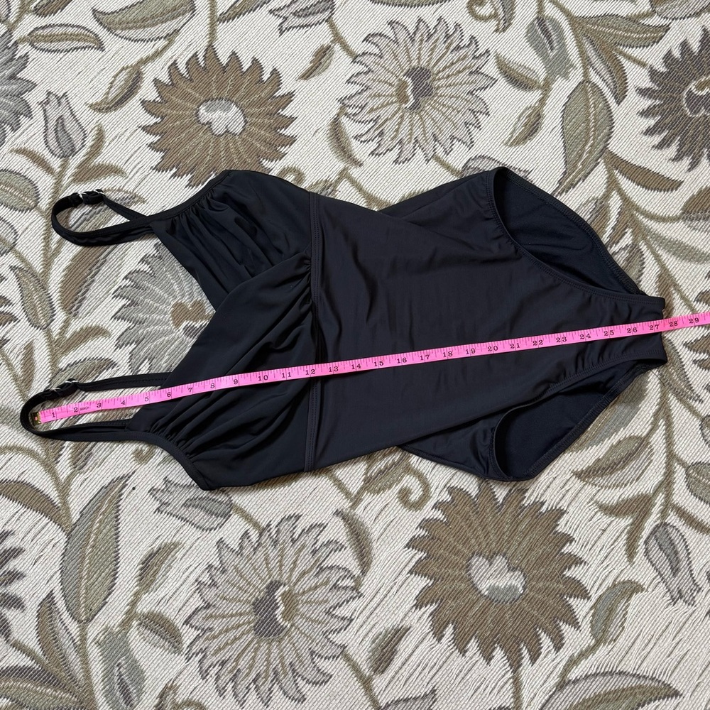 Vintage MagicSuit Swimsuit Black One Piece Slimming 8 10 - Picture 3 of 6